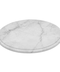 L2G Plateau Rond Blanc Imitation Marbre Ø285 Mm
