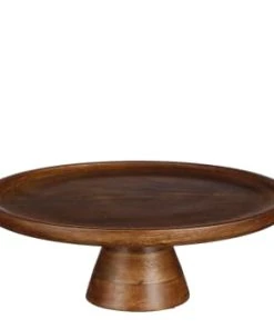 Mica Decorations Présentoir à Gâteaux En Bois Noir D30 -Chef&Sommelier-boutique presentoir a gateaux en bois marron fonce d30 tallo