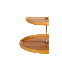 Wadiga Présentoir Rond 2 étages En Acacia 26,5x26,5x26cm -Chef&Sommelier-boutique presentoir rond 2 etages en acacia 26 5x26 5x26cm 2