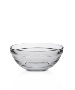 Duralex Saladier Empilable 1,59L En Verre Trempé Résistant Transparent -Chef&Sommelier-boutique saladier empilable 2 4l en verre trempe resistant transparent le gigogne 1