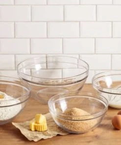 Duralex Saladier Empilable 3,45L En Verre Trempé Résistant Transparent -Chef&Sommelier-boutique saladier empilable 3 45l en verre trempe resistant transparent 3