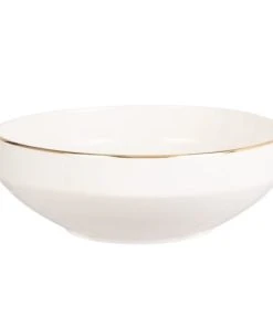 Maisons Du Monde Saladier En Porcelaine Blanche Et Doré