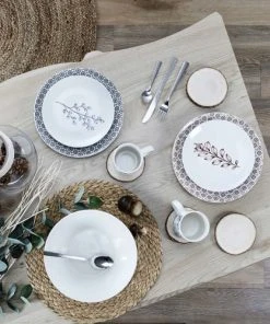 The Home Deco Factory Saladier En Porcelaine Cottage 24 Cm Bleu -Chef&Sommelier-boutique saladier en porcelaine cottage 24 cm bleu 4