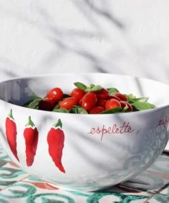 Maison Jean-Vier Saladier Faïence Blanc 28x11 -Chef&Sommelier-boutique saladier faience blanc 28x11 3