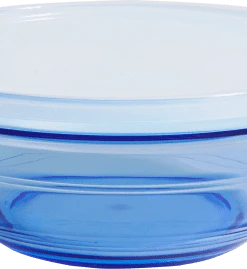 Duralex Saladier Rond Empilable 1,59L En Verre Teinté Bleu Marine + Couv
