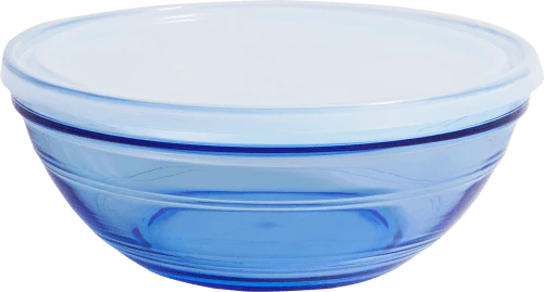 Duralex Saladier Rond Empilable 1,59L En Verre Teinté Bleu Marine + Couv 3 Duralex Saladier Rond Empilable 1,59L En Verre Teinté Bleu Marine + Couv