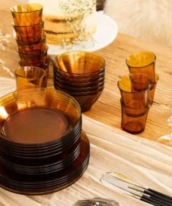 Duralex Saladier Tulipe 91 Cl En Verre Trempé Résistant Teinté Vermeil -Chef&Sommelier-boutique saladier tulipe 91 cl en verre trempe resistant teinte vermeil 2