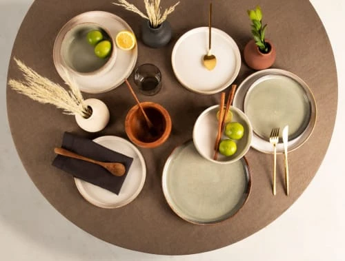 Sia Deco Service 6 Assiettes à Dessert Blanc Cassé 4 Sia Deco Service 6 Assiettes à Dessert Blanc Cassé – Image 2