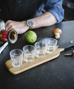 Gentlemen's Hardware Service à 4 Shots En Bois D'acacia -Chef&Sommelier-boutique service a 4 shots en bois d acacia 3