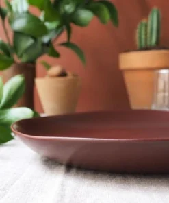 Maison Tilleul Service Assiettes En Céramique Rouge -Chef&Sommelier-boutique service assiettes en ceramique rouge 3