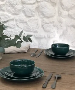 Maison Tilleul Service Assiettes En Céramique Vert 10 Maison Tilleul Service Assiettes En Céramique Vert -Chef&Sommelier-boutique service assiettes en ceramique vert 3