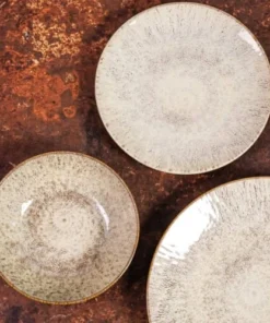 Table Passion Service D'assiettes 18 Pièces En Grès Beige -Chef&Sommelier-boutique service d assiettes 18 pieces en gres beige 2