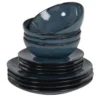 Maisons Du Monde Service De Table 12 Pièces En Grès Bleu -Chef&Sommelier-boutique service de table 12 pieces en gres bleu 1000 12 21 230974 1