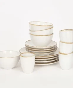 Mica Decorations Service De Table 16 Pièces En Céramique Blanc -Chef&Sommelier-boutique service de table 16 pieces en ceramique blanc 2