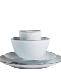 Mica Decorations Service De Table 16 Pièces En Céramique Gris