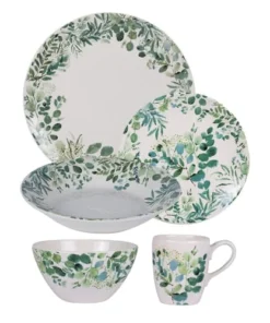 Table Passion Service De Vaisselles 20 Pièces En Faïence Décoré