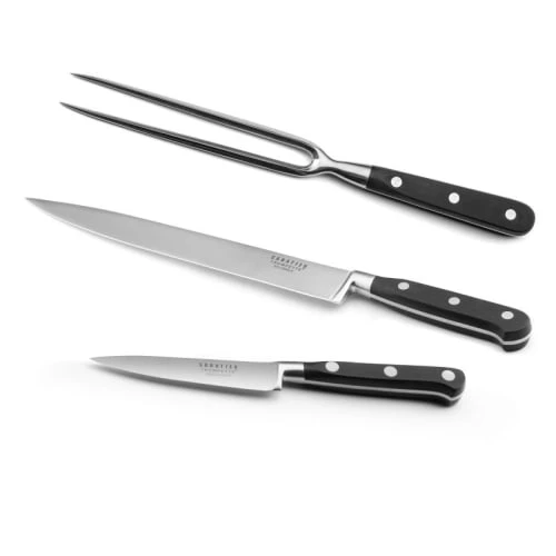 SABATIER TROMPETTE Set 3 Couteaux De Cuisine 4 SABATIER TROMPETTE Set 3 Couteaux De Cuisine – Image 2