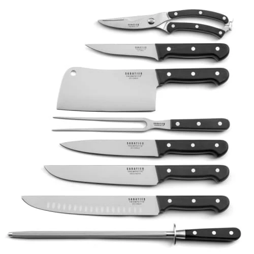 SABATIER TROMPETTE Set 8 Couteaux De Boucher 3 SABATIER TROMPETTE Set 8 Couteaux De Boucher
