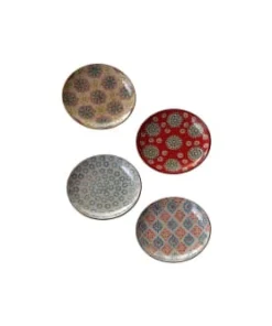 Chehoma Set De 4 Assiettes En Céramique Multicolore