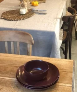 Maison Tilleul Set De 4 Assiettes Plates Céramique Rouge -Chef&Sommelier-boutique set de 4 assiettes plates ceramique rouge 4