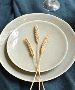 Maison Tilleul Set De 4 Assiettes Plates Céramique Vert -Chef&Sommelier-boutique set de 4 assiettes plates ceramique vert 2