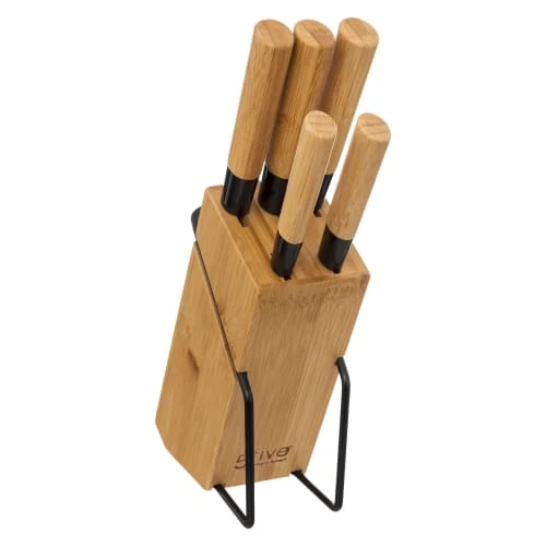 Five Simply Smart Set De 5 Couteaux De Cuisine + Bloc Bambou 3 Five Simply Smart Set De 5 Couteaux De Cuisine + Bloc Bambou