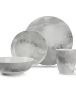 Salt & Pepper Set De Vaisselle De 16 Pièces Gris