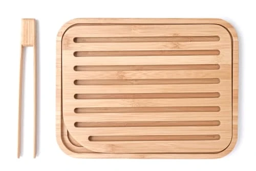 PEBBLY Set Planche Pain Et Pince Toast Naturelles 4 PEBBLY Set Planche Pain Et Pince Toast Naturelles – Image 2
