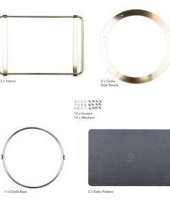 Artesa Support De Service 2 Niveaux Bois Et Ardoise Noir & Marron 11 Artesa Support De Service 2 Niveaux Bois Et Ardoise Noir & Marron -Chef&Sommelier-boutique support de service 2 niveaux bois et ardoise noir marron 3