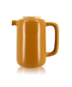 OGO Living Théière Avec Couvercle En Grès Et Bois 900 Ml