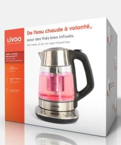 LIVOO Théière - Bouilloire électrique En Verre Gris 13 LIVOO Théière - Bouilloire électrique En Verre Gris -Chef&Sommelier-boutique theiere bouilloire electrique en verre gris 5