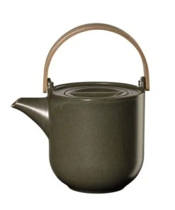 ASA SELECTION Théière Coppa Nori En Poreclaine Et Bois 0,6L