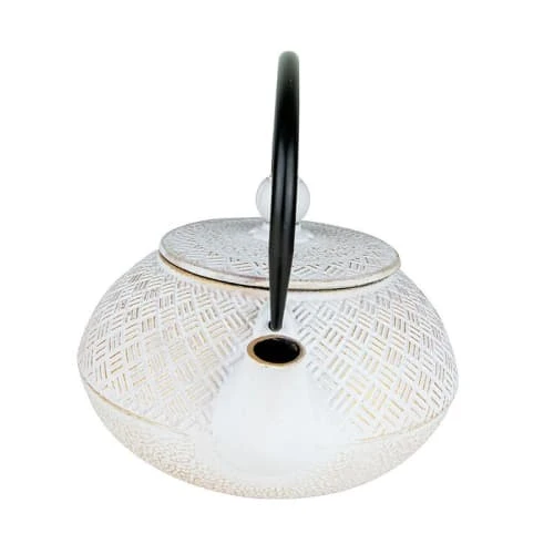 Aromandise Théière En Fonte Blanche 800ml 5 Aromandise Théière En Fonte Blanche 800ml – Image 3