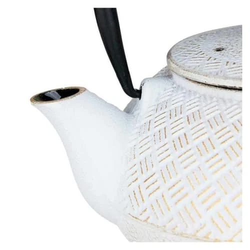 Aromandise Théière En Fonte Blanche 800ml 7 Aromandise Théière En Fonte Blanche 800ml – Image 5