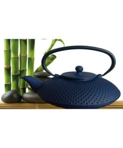 Novastyl Théière En Fonte Bleue 0,8L -Chef&Sommelier-boutique theiere en fonte bleue 0 8l 4