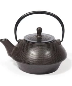 Maisons Du Monde Théière En Fonte Stries Marron