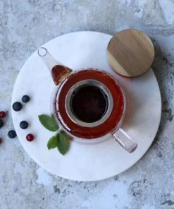 OGO Living Théière En Verre Borosilicate Et Couvercle En Bois 1L -Chef&Sommelier-boutique theiere en verre borosilicate et couvercle en bois 1l 3