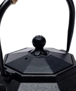 Mani Bhadra Théière Hexagonale Japonaise Noire En Fonte 1L -Chef&Sommelier-boutique theiere hexagonale japonaise noire en fonte 1l 4