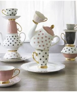 Mathilde M Théière Pois Gris 1L -Chef&Sommelier-boutique theiere pois gris 1l 1