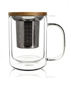 OGO Living Tisanière En Verre Double Paroi 350 Ml
