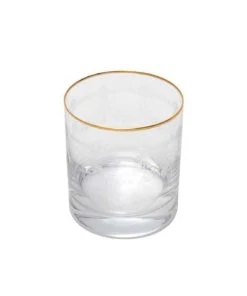Wadiga Verre à Whisky Avec Motifs Gravés Et Liseré Doré