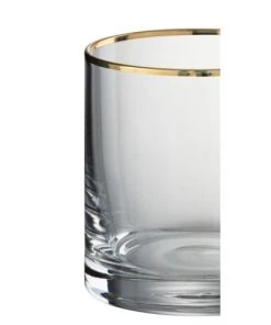 Wadiga Verre à Whisky En Verre Transparent Et Liseré Doré 35cl -Chef&Sommelier-boutique verre a whisky en verre transparent et lisere dore 35cl 2
